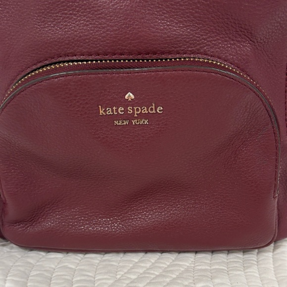Kate Spade Jackson Burgundy Leather Backpack - Picture 6 of 16